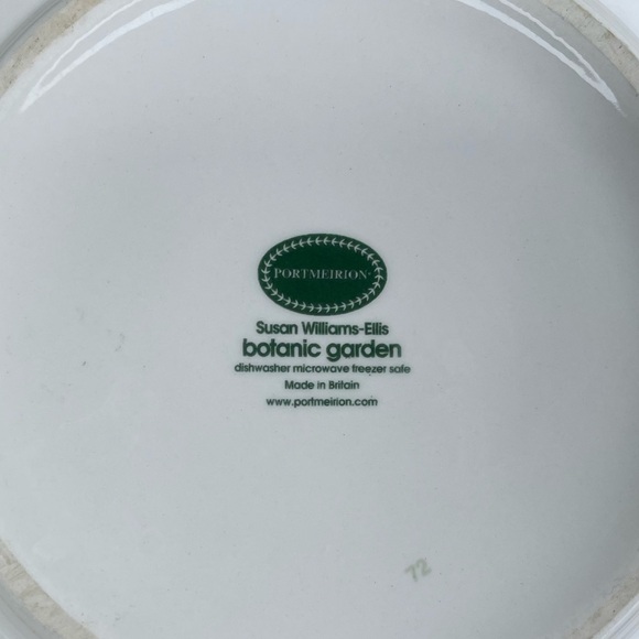 As Is**Portmeirion Botanic Garden Sovereign Shape 10” Salad Bowl Made in Britain - Picture 13 of 15